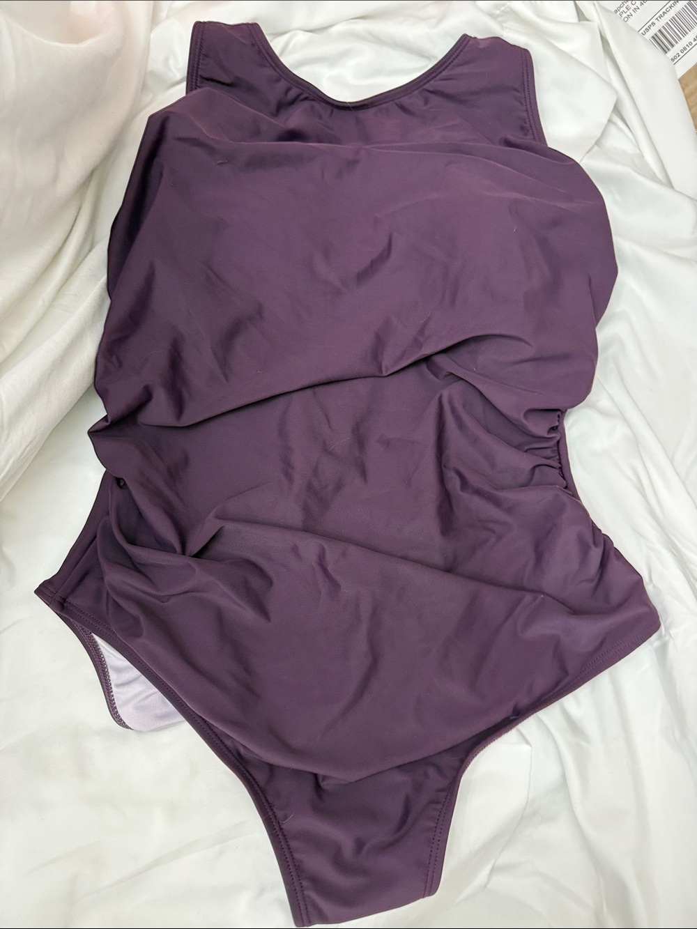 Cupshe Purple Ruched One-Piece Swimsuit